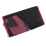 Cotton jewelry roll, 'Happy Travels' - Thai Cotton Jewelry Roll Travel Case with 3 Pockets