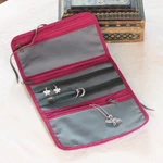 Cotton jewelry roll, 'Happy Travels' - Thai Cotton Jewelry Roll Travel Case with 3 Pockets