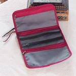 Cotton jewelry roll, 'Happy Travels' - Thai Cotton Jewelry Roll Travel Case with 3 Pockets