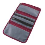 Cotton jewelry roll, 'Happy Travels' - Thai Cotton Jewelry Roll Travel Case with 3 Pockets