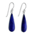 Lapis lazuli dangle earrings, 'Morning Raindrops' - Lapiz Lazuli & Sterling Silver Dangle Earrings from Thailand (image 2d) thumbail