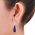 Lapis lazuli dangle earrings, 'Morning Raindrops' - Lapiz Lazuli & Sterling Silver Dangle Earrings from Thailand