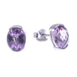Amethyst stud earrings, 'Precious Plum' - Amethyst and Sterling Silver Stud Earrings from Thailand
