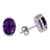 Amethyst stud earrings, 'Precious Plum' - Amethyst and Sterling Silver Stud Earrings from Thailand (image 2e) thumbail
