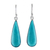 Sterling silver dangle earrings, 'Sky Blue Rain' - Sterling Silver and Reconstituted Turquoise Dangle Earrings thumbail