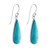Sterling silver dangle earrings, 'Sky Blue Rain' - Sterling Silver and Reconstituted Turquoise Dangle Earrings (image 2d) thumbail