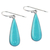 Sterling silver dangle earrings, 'Sky Blue Rain' - Sterling Silver and Reconstituted Turquoise Dangle Earrings (image 2e) thumbail