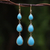 Gold plated dangle earrings, 'Nectar Drops' - Gold Plated Sterling Silver Dangle Earrings from Thailand (image 2) thumbail