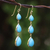Gold plated dangle earrings, 'Nectar Drops' - Gold Plated Sterling Silver Dangle Earrings from Thailand (image 2b) thumbail