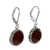 Carnelian dangle earrings, 'Pointed Petals' - Carnelian and Sterling Silver Dangle Earrings from Thailand (image 2d) thumbail