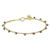 Gold plated amethyst bangle bracelet, 'Floral Berries' - Gold Plated Amethyst Floral Bangle Bracelet from Thailand (image 2d) thumbail