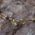 Gold plated garnet bangle bracelet, 'Floral Berries' - Gold Plated Garnet Floral Bangle Bracelet from Thailand (image 2c) thumbail