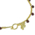 Gold plated garnet bangle bracelet, 'Floral Berries' - Gold Plated Garnet Floral Bangle Bracelet from Thailand (image 2e) thumbail