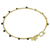 Gold plated onyx bangle bracelet, 'Floral Berries' - Gold Plated Onyx Floral Bangle Bracelet from Thailand thumbail