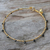 Gold plated onyx bangle bracelet, 'Floral Berries' - Gold Plated Onyx Floral Bangle Bracelet from Thailand (image 2b) thumbail
