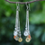 Jade and quartz waterfall earrings, 'Earthy Blend' - Multicolored Quartz and Jade Waterfall Earrings (image 2) thumbail