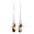 Jade and quartz waterfall earrings, 'Earthy Blend' - Multicolored Quartz and Jade Waterfall Earrings (image 2a) thumbail