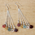 Jade and quartz waterfall earrings, 'Earthy Blend' - Multicolored Quartz and Jade Waterfall Earrings (image 2b) thumbail