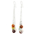 Jade and quartz waterfall earrings, 'Earthy Blend' - Multicolored Quartz and Jade Waterfall Earrings (image 2c) thumbail