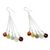 Jade and quartz waterfall earrings, 'Earthy Blend' - Multicolored Quartz and Jade Waterfall Earrings (image 2d) thumbail
