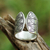 Sterling silver wrap ring, 'Tribal Spectacle' - Sterling Silver Wrap Ring with Printed Motifs from Thailand thumbail