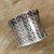 Sterling silver wrap ring, 'Embossed Leaves' - Unisex Sterling Silver Leaf Motif Wrap Ring from Thailand (image 2b) thumbail