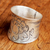 Sterling silver wrap ring, 'Lanna Lotus' - Sterling Silver Etched Lotus Wrap Ring from Thailand (image 2c) thumbail