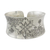 Sterling silver cuff bracelet, 'Thai Flower' - Floral Sterling Silver Cuff Bracelet from Thailand thumbail
