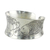 Sterling silver cuff bracelet, 'Sacred Pond' - Nature-Themed Sterling Silver Cuff Bracelet from Thailand (image 2e) thumbail