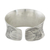 Sterling silver cuff bracelet, 'Sacred Pond' - Nature-Themed Sterling Silver Cuff Bracelet from Thailand (image 2f) thumbail