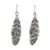 Sterling silver dangle earrings, 'Hanging Ferns' - Leaf Motif Sterling Silver Dangle Earrings from Thailand thumbail