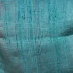 Silk shawl, 'Comforting Teal' - Handwoven Fringed Silk Shawl in Teal from Thailand