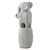 Ceramic sculpture, 'Posing Elephant in White' - Ceramic Elephant Sculpture in White from Thailand