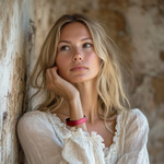 Leather cuff bracelet, 'Simply Red' - Hand Crafted Unisex Red Leather Cuff Bracelet from Thailand