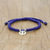 Silbernes Armband - Karen Silber Peace-Armband in Blau aus Thailand