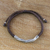 Silver wristband bracelet, 'Karen Twist in Brown' - Karen Silver Wristband Bracelet in Brown from Thailand thumbail