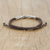 Silver wristband bracelet, 'Karen Twist in Brown' - Karen Silver Wristband Bracelet in Brown from Thailand (image 2c) thumbail