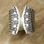 Sterling silver wrap ring, 'Temple Geometry' - Sterling Silver Geometric Pattern Wrap Ring from Thailand (image 2b) thumbail