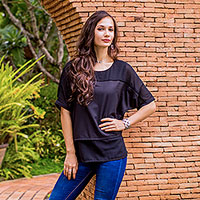 Featured review for Chiffon blouse, Beautiful Day in Black