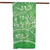 Batik rayon scarf, 'Bird Home in Lime' - Batik Painted Bird Rayon Scarf in Lime from Thailand