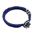 Pulsera de pulsera de plata - Brazalete Karen Silver Rose Wristband en azul de Tailandia