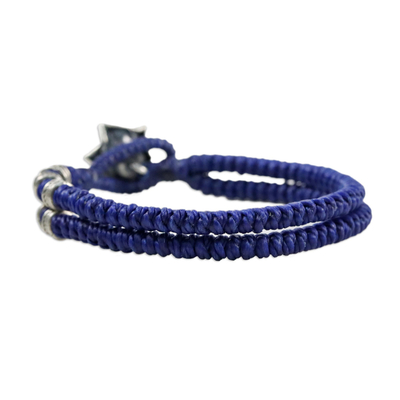 Silbernes Armband - Karen Silver Rose Armband in Blau aus Thailand
