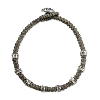 Braided Wristband Bracelet with Karen Silver from Thailand