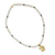 Gold plated cultured pearl and garnet pendant necklace, 'Radiant Aquarius' - Gold Plated Cultured Pearl and Garnet Aquarius Necklace (image 2e) thumbail