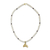 Gold plated cultured pearl and garnet pendant necklace, 'Radiant Pisces' - Gold Plated Cultured Pearl and Garnet Pisces Necklace (image 2d) thumbail