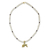 Gold plated cultured pearl and garnet pendant necklace, 'Radiant Taurus' - Gold Plated Cultured Pearl and Garnet Taurus Necklace (image 2d) thumbail