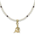 Gold plated cultured pearl and garnet pendant necklace, 'Radiant Virgo' - Gold Plated Cultured Pearl and Garnet Virgo Pendant Necklace (image 2a) thumbail