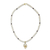 Gold plated cultured pearl and garnet pendant necklace, 'Radiant Scorpio' - Gold Plated Cultured Pearl and Garnet Scorpio Necklace (image 2d) thumbail