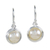 Cultured pearl dangle earrings, 'Pearl Radiance' - Cultured Pearl Dangle Earrings from Thailand (image 2a) thumbail