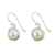 Cultured pearl dangle earrings, 'Pearl Radiance' - Cultured Pearl Dangle Earrings from Thailand (image 2c) thumbail